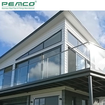 foshan factory balcony frameless aluminum base shoe glass railing