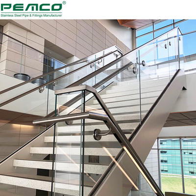 Top Manufacturer Deck Balustrade Handrails Aluminum Base Shoe Frameless Glass Balustrade Stair Glass Railing