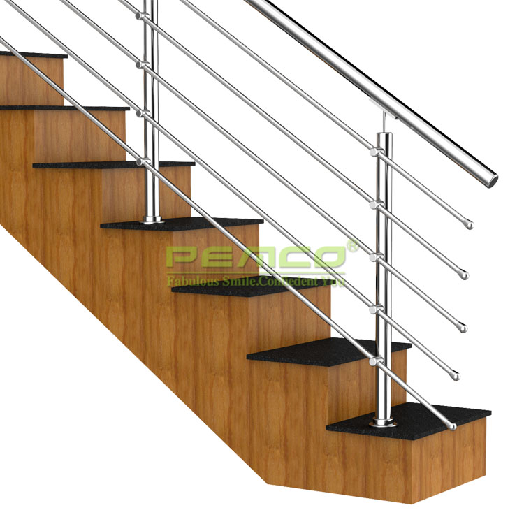 Good Quality Custom Design Removable Pipe Railing Stainless Steel Staircase Stair Railing