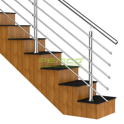 Good Quality Custom Design Removable Pipe Railing Stainless Steel Staircase Stair Railing
