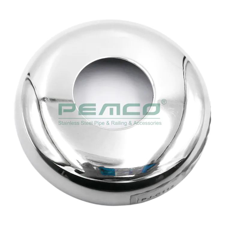 PJ-C113 Round Stainless Steel Railing Post Base Cover