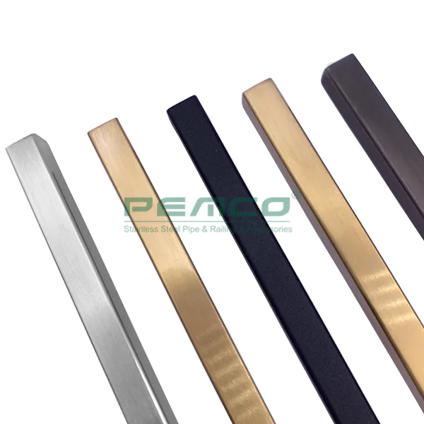Corridor Color Pipe Price Mirror Finish Stainless Steel Pvd  Screen Champagne Golden Tube