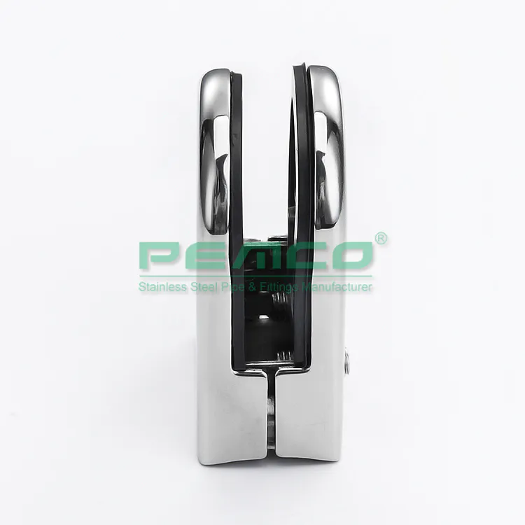 PJ-B505 Punching D Shape Stainless Steel Glass Railing Clamp
