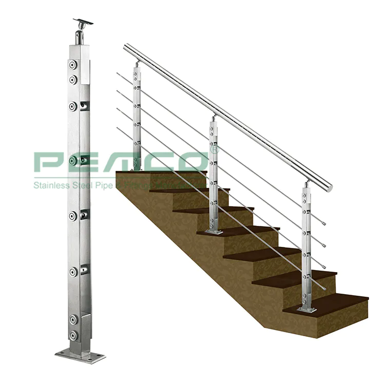 PJ-A001 Modern Design Stainless Steel Double Pipe Balustrade
