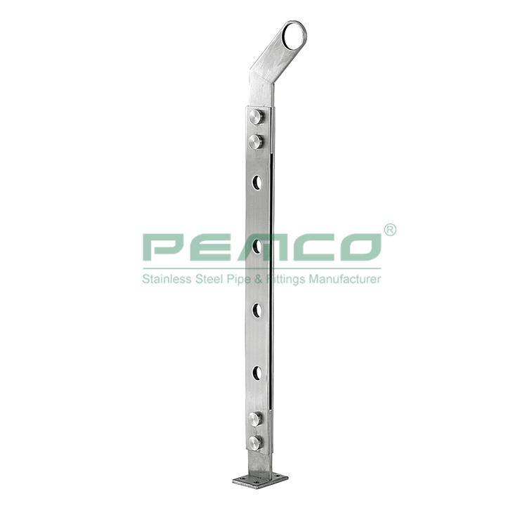 PJ-A019 Stainless Steel Flat Post Tube Pipe Balustrade Railing Design