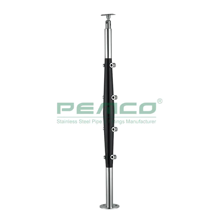 PJ-A081 Modern Stainless Steel Black Design Tube Pipe Railing Post Price