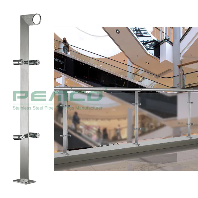 PJ-A077 Wholesale Terrace Stainless Steel Glass Panel Railing Post