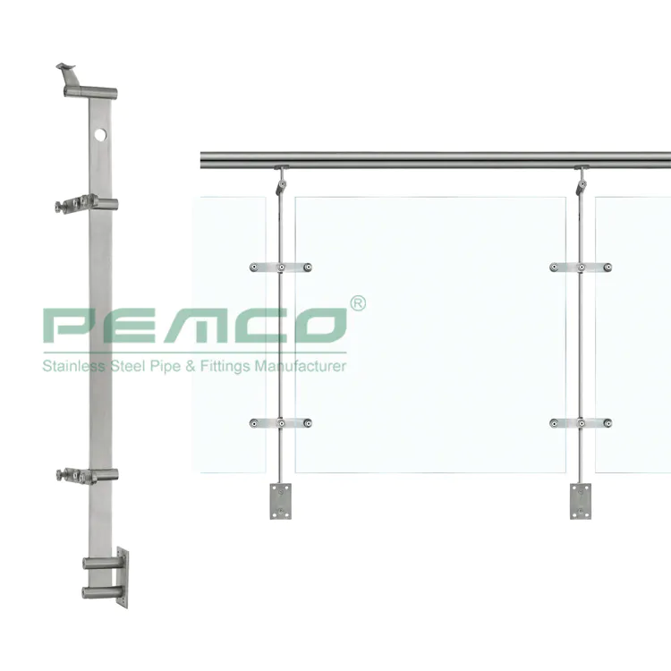 PJ-A263 Side Mounted Stainless Steel Single Plate Glass Balustrade Railing
