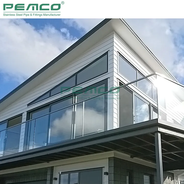 PJ-A601 Top Manufacturer Frameless Stair Aluminum Base Shoe Size Balcony U Channel Glass Railing