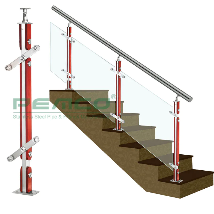 PJ-A160 Modern Outdrro Residential Stainless Steel Glass Balcony Railing System