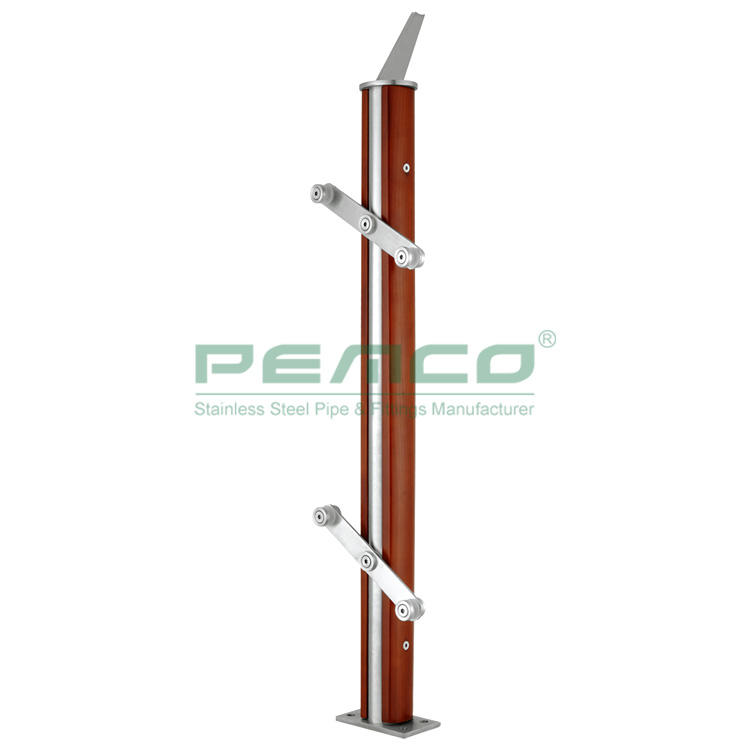 PJ-A221 Modern Blacony Balustrade Stainless Steel 10-12 MM Glass Railing System