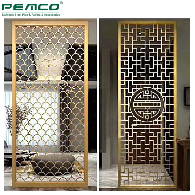Corridor Color Pipe Price Mirror Finish Stainless Steel Pvd  Screen Champagne Golden Tube