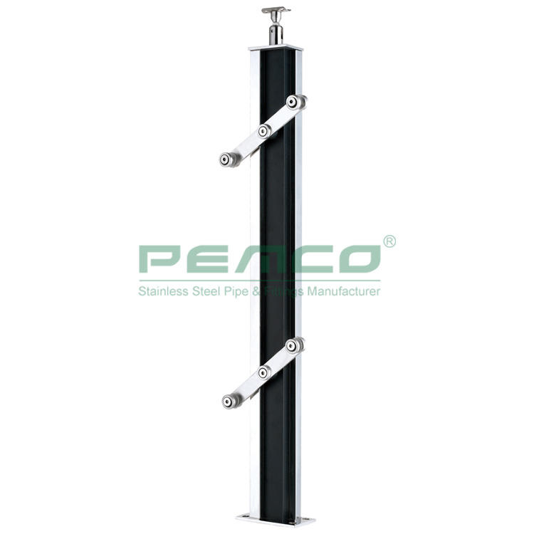 PJ-A180 Modern Balck 304 316 Stainless Steel Glass Deck Railing Balustrade Cost