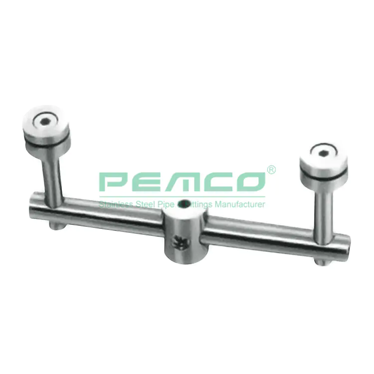 PJ-B425 Customized 8 10 12Mm Glass Punching Stainless Steel Glass Balustrade Clamps From China