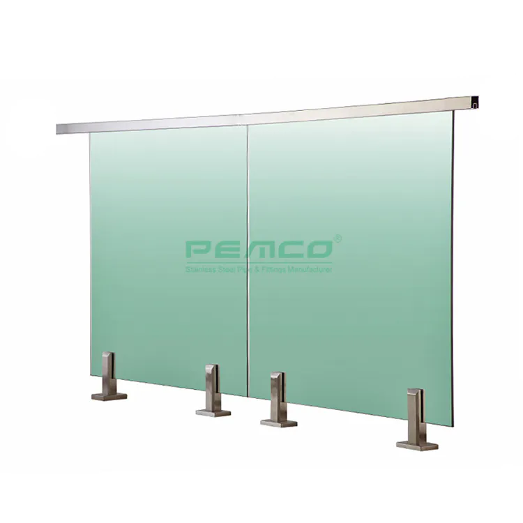 PJ-A514 Ss 304 316 Square Fence Balustrade Swimming Pool Frameless Glass Spigot Railing