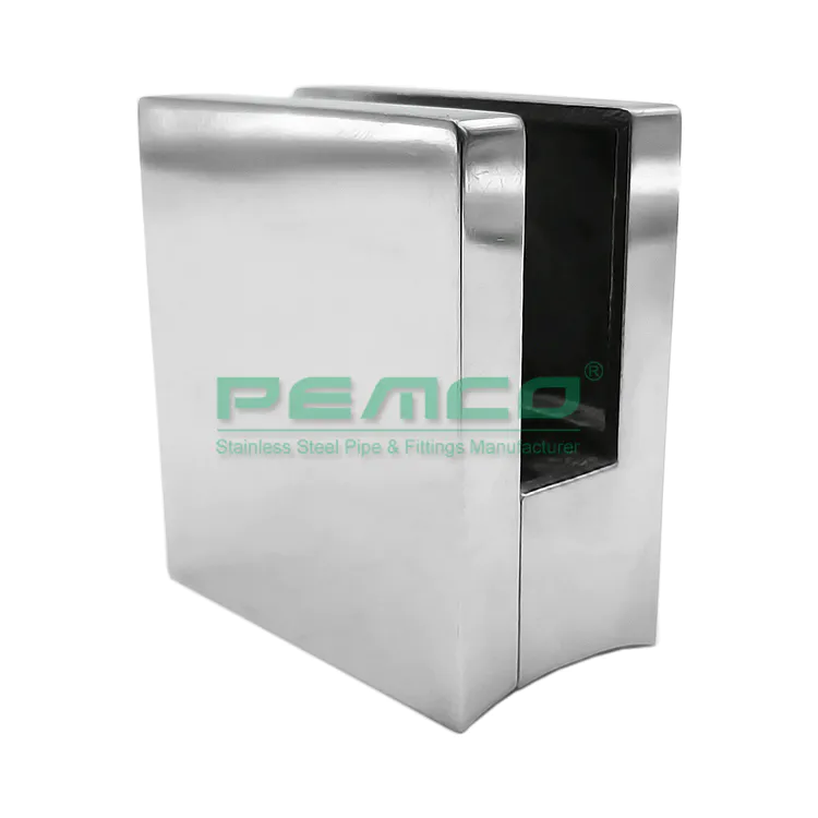 PJ-B503 Casting Square Type Stainless Steel Glass Holder Clamp Price