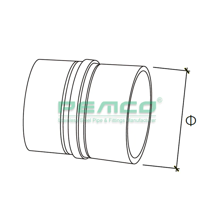 PJ-B122 China Stainless Hand Railing Joints Tube Connector Fittings