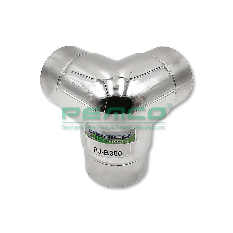 PJ-B300-1 China Supplier Stainless Steel 3 Way Pipe Connector Fittings