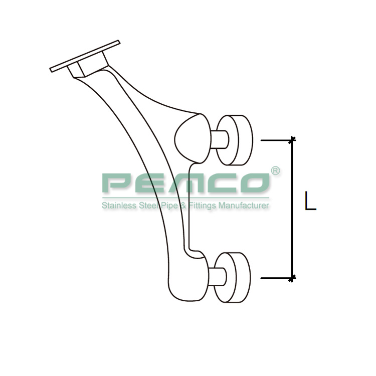 PEMCO Stainless Steel glass bracket Suppliers for handrail-1