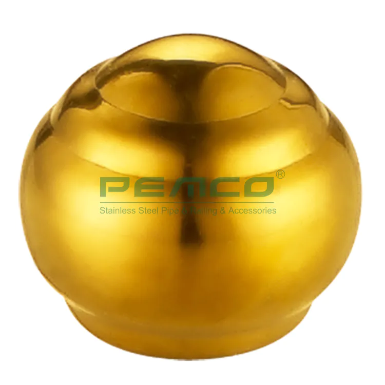 PJ-C091 Factory Handrail Gold Ball Inox Staircase Railing Ball Fittings