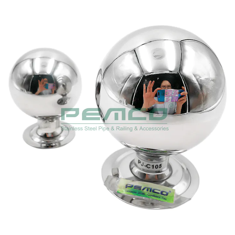 PJ-C105 Stainless Steel Decorative Punching Handrail  Ball Top