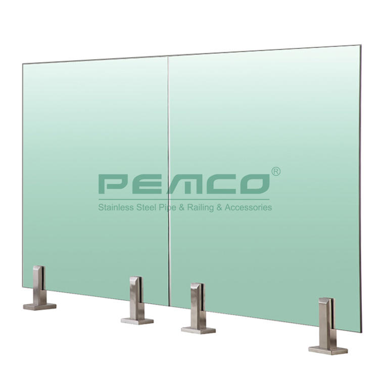 PJ-A514 Ss 304 316 Square Fence Balustrade Swimming Pool Frameless Glass Spigot Railing