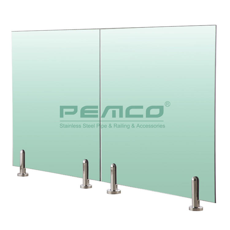 PJ-H041 Frameless Pool Glass Fence Balustrade Design Deck Glass Spigot Railing