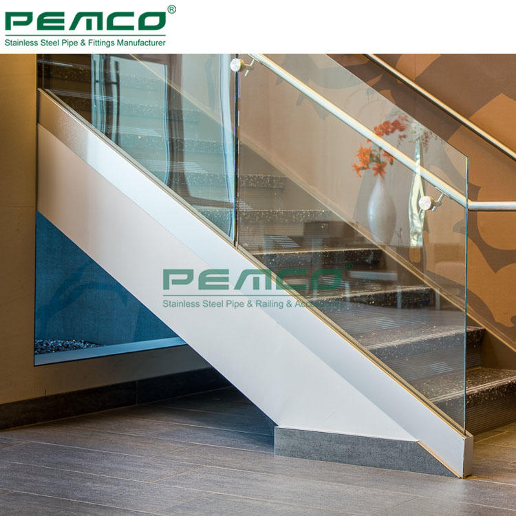 PJ-A601 Frameless Glass Balustrade Staircase Aluminum U Channel Glass Railing Suppliers