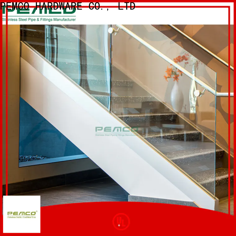 PEMCO Stainless Steel Top frameless glass railing manufacturers for furniture