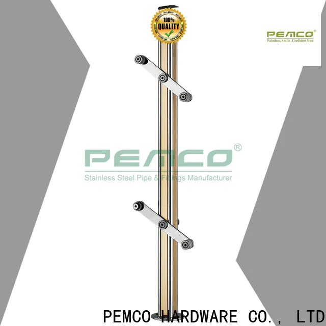 PEMCO Stainless Steel strong glass balcony railing Supply for office building