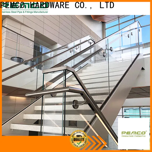 PEMCO Stainless Steel frameless glass railing for business for staircase