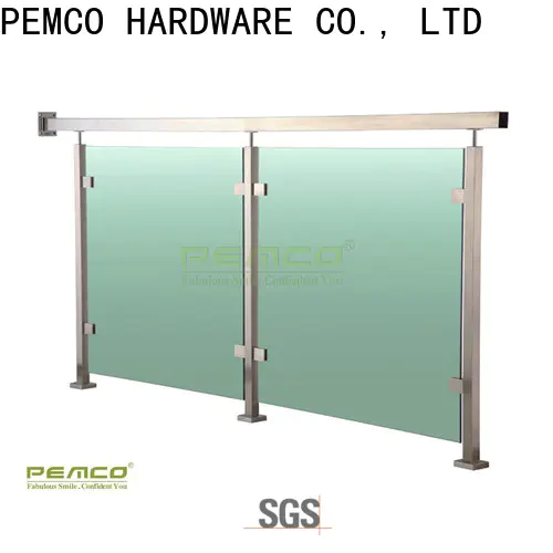 PEMCO Stainless Steel glass deck railing manufacturers for handrails
