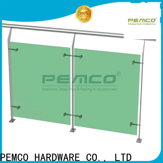 PEMCO Stainless Steel outstanding balcony glass balustrade for business for handrails