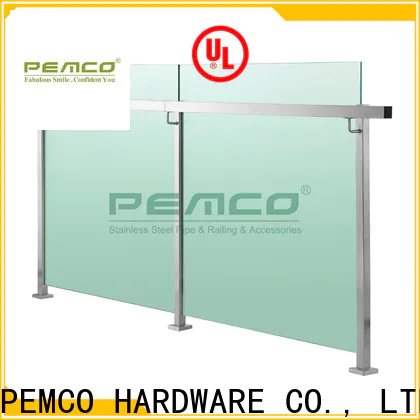 PEMCO Stainless Steel Custom veranda glass railing Supply for deck railings