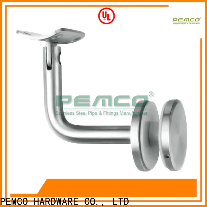 PEMCO Stainless Steel strong glass mounted bracket factory for handrail